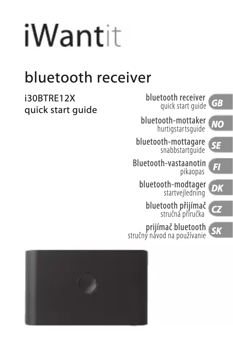 Page 1 de la notice Manuel utilisateur iWantit I30BTRE12X