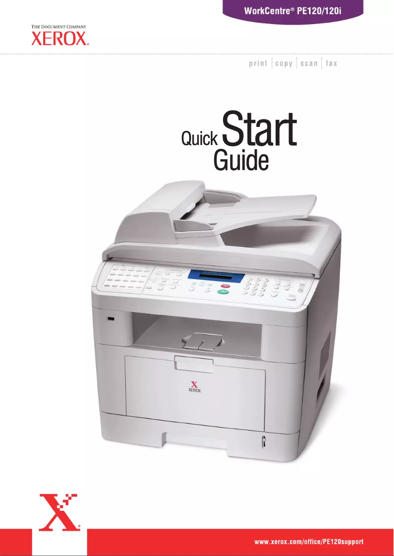 Image de la première page du manuel de l'appareil WorkCentre 120i