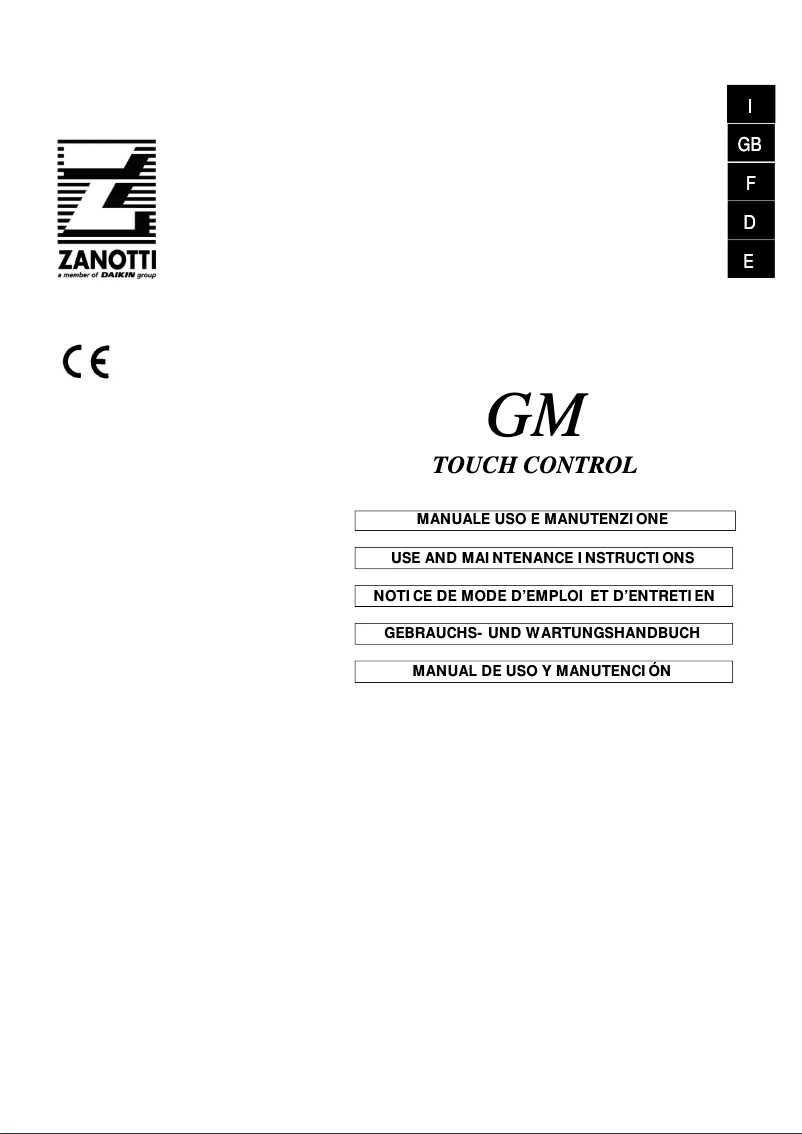 Page 1 de la notice Manuel utilisateur Daikin BGM117DA11XA