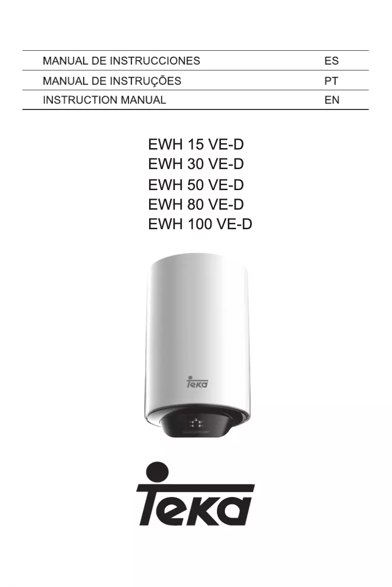 Image de la première page du manuel de l'appareil EWH 80 VE-D