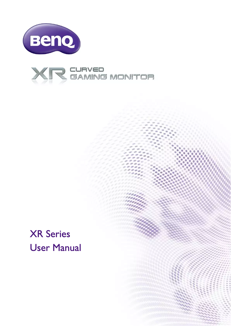 Page 1 of the manual User Manual BenQ XR3501