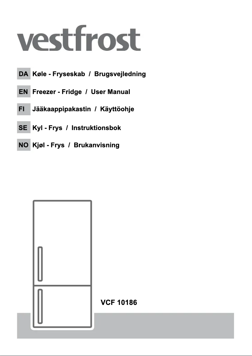 Page n°1 - Manuel utilisateur Vestfrost VCF 10186