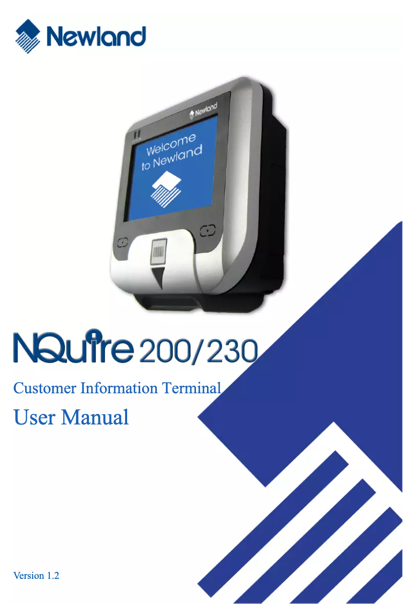 Page 1 de la notice Manuel utilisateur Newland NQuire 232