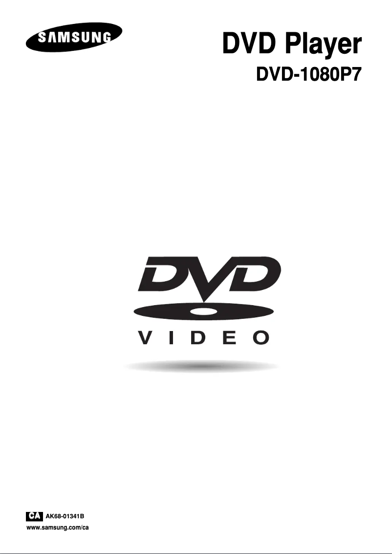 Page n°1 - Manuel utilisateur Samsung DVD-1080P7