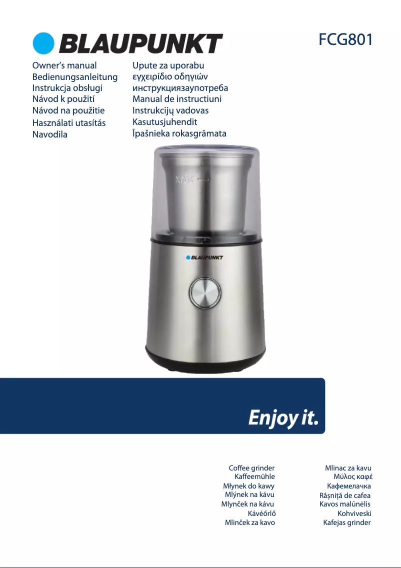 Page n°1 - Manuel utilisateur Blaupunkt FCG801