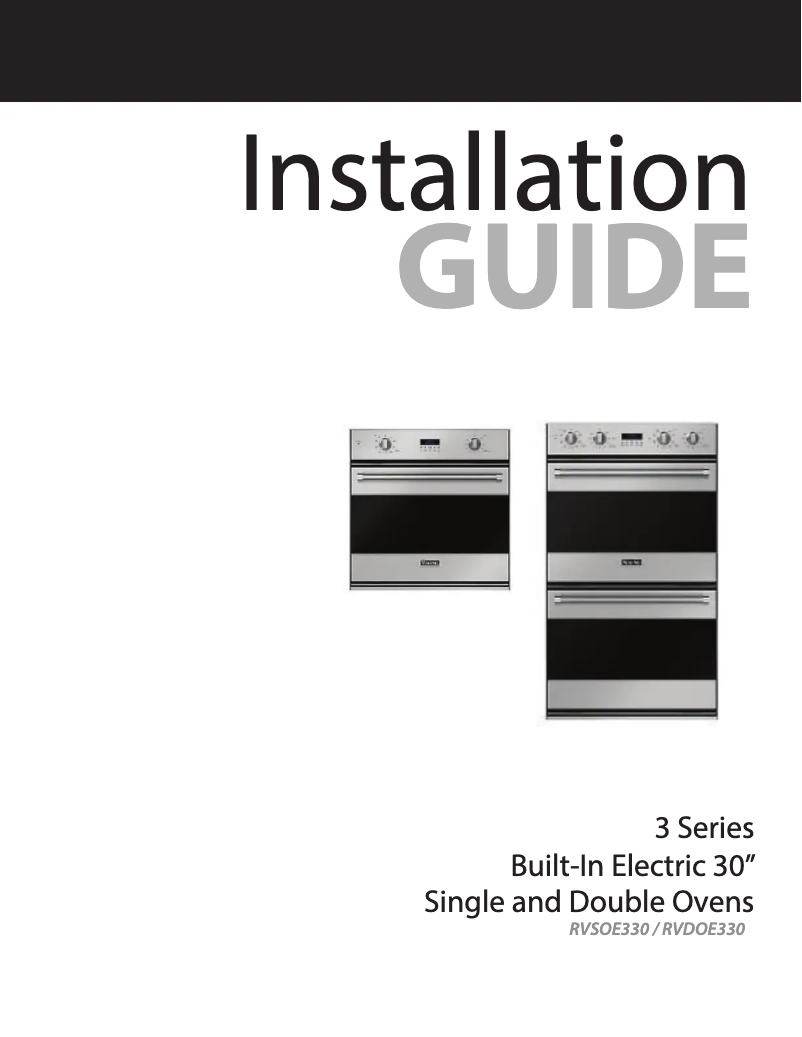 Image de la première page du manuel de l'appareil RVSOE330AG