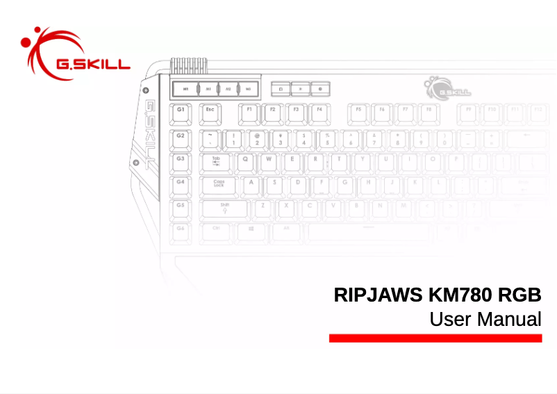 Page 1 de la notice Manuel utilisateur G.Skill RIPJAWS KM780 RGB