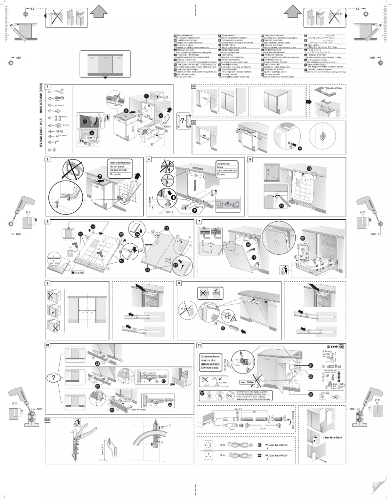 Page 1 de la notice Guide d'installation Gaggenau DF250160