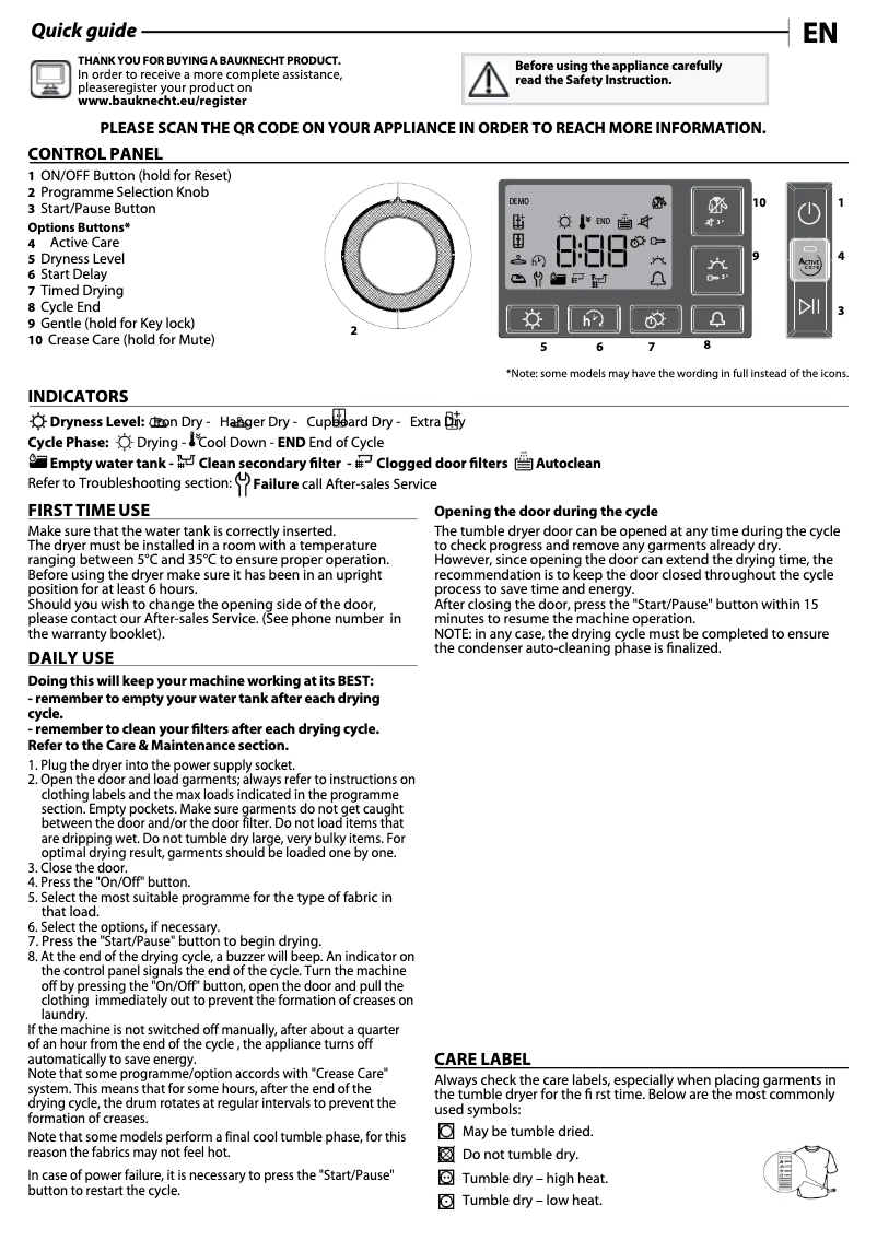 Image de la première page du manuel de l'appareil T M11 9X3EY DE