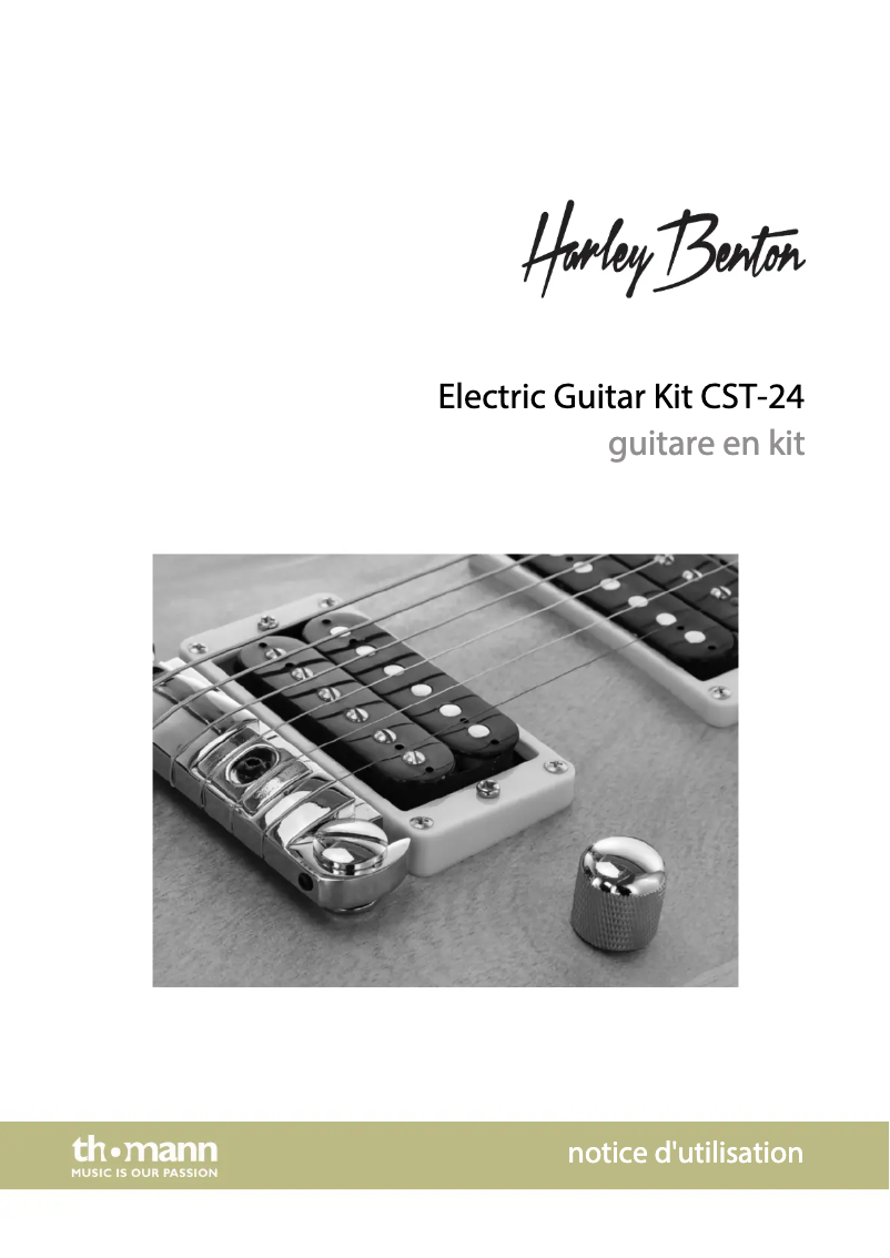Page n°1 - Manuel utilisateur Harley Benton CST-24