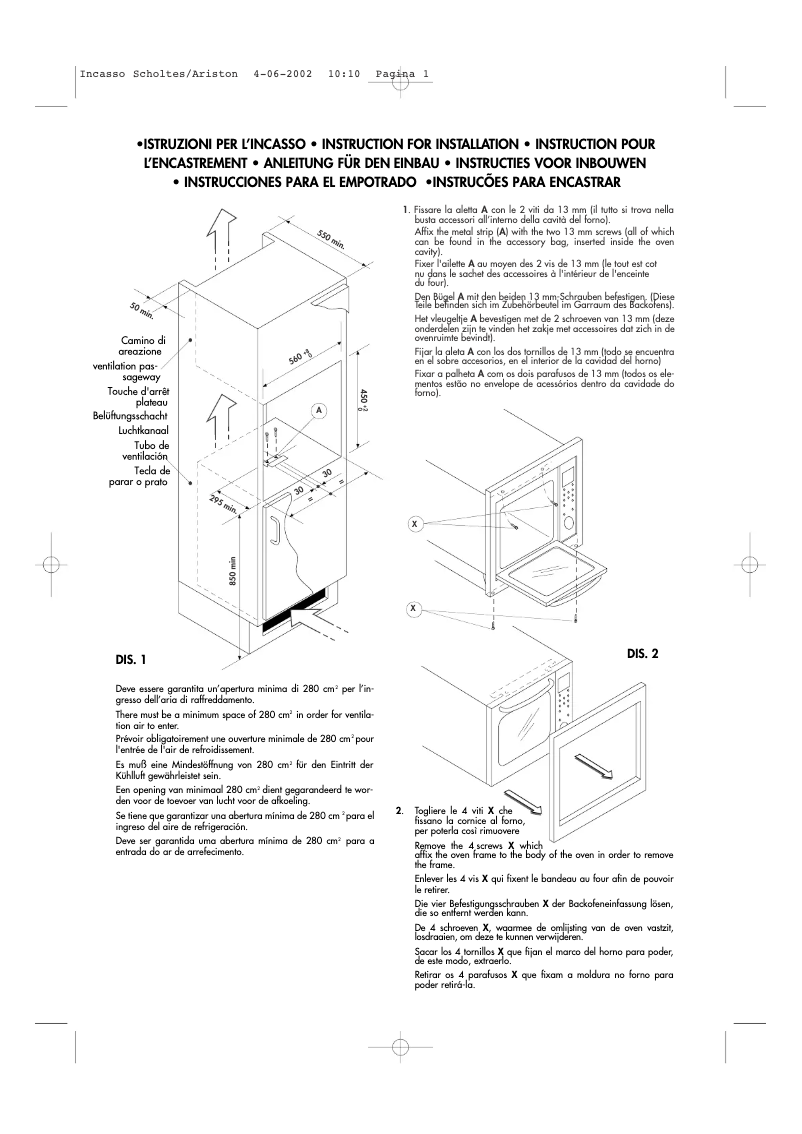 Page 1 de la notice Manuel utilisateur Candy MIC 302 EAL