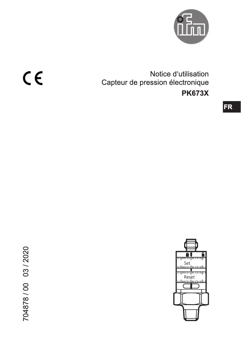 Page n°1 - Manuel utilisateur IFM PK6732