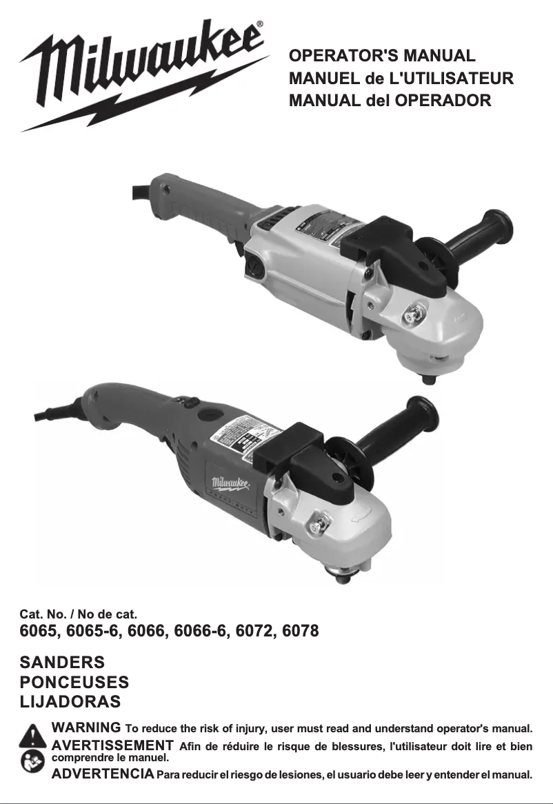 Page n°1 - Manuel utilisateur Milwaukee 6066-6