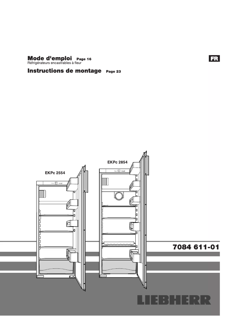 Image de la première page du manuel de l'appareil EKPc 2854 Premium