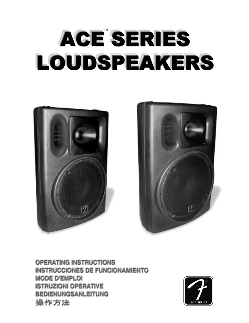 Page n°1 - Manuel utilisateur Fender ACE-12