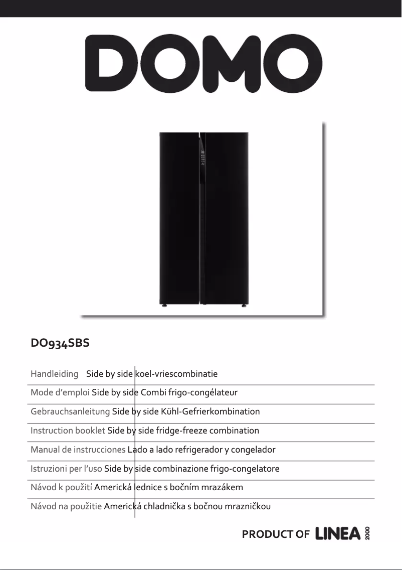 Image de la première page du manuel de l'appareil DO934SBS