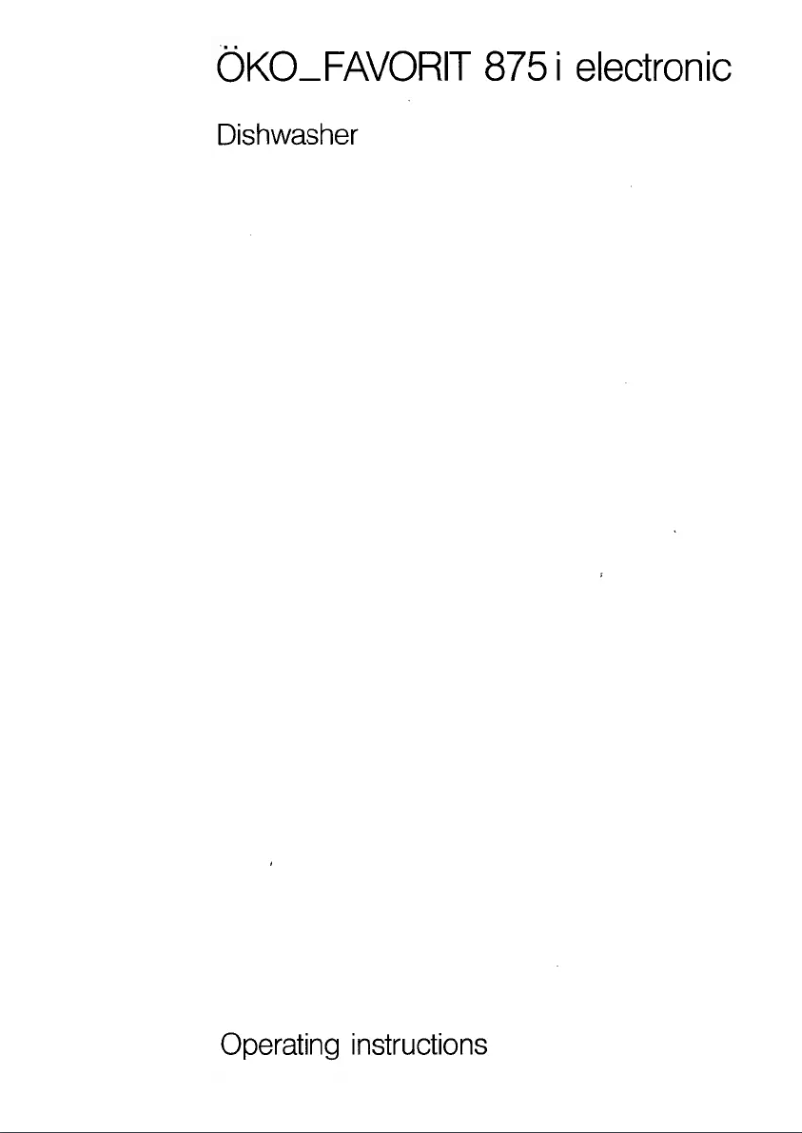 Página 1 del manual Manual de usuario AEG Favorit 875 I B