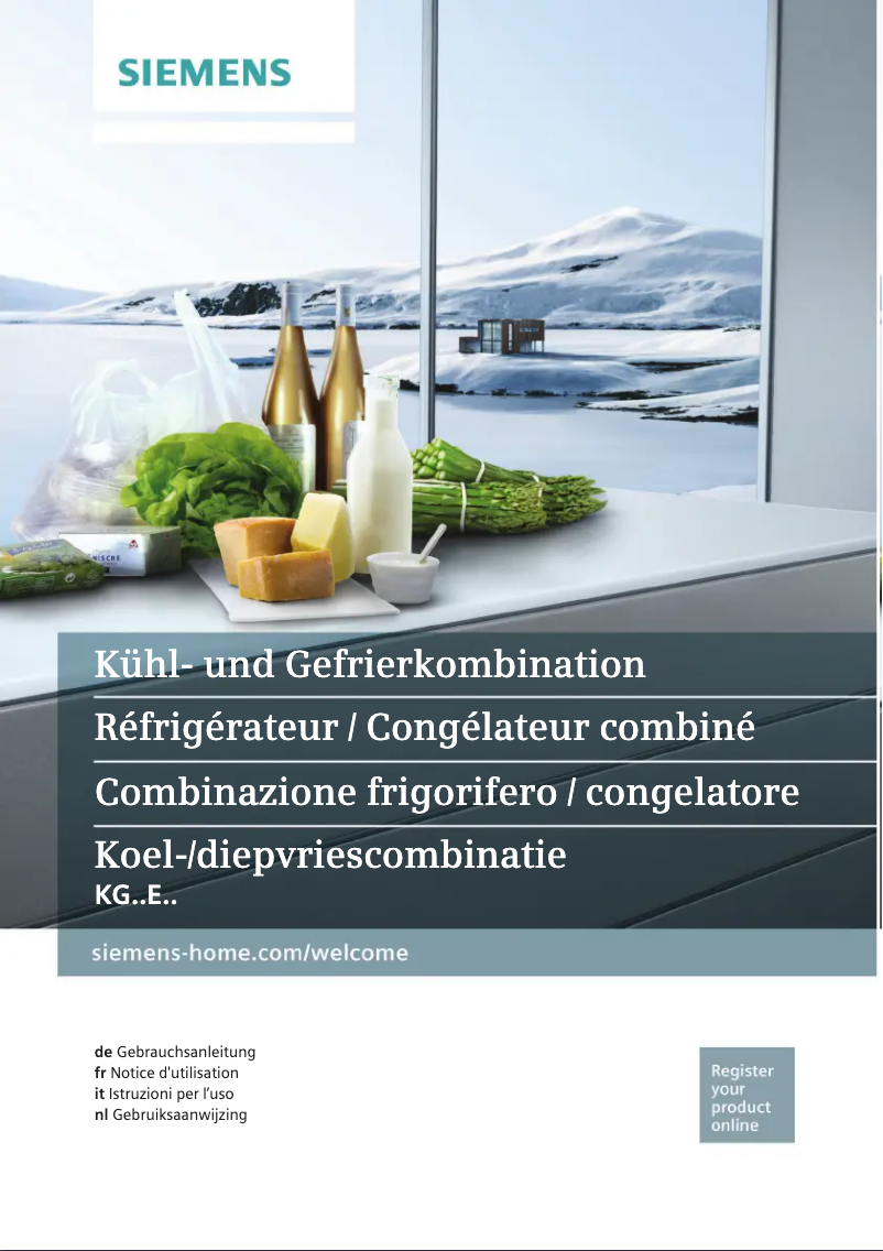 Page n°1 - Manuel utilisateur Siemens KG39EAI40X