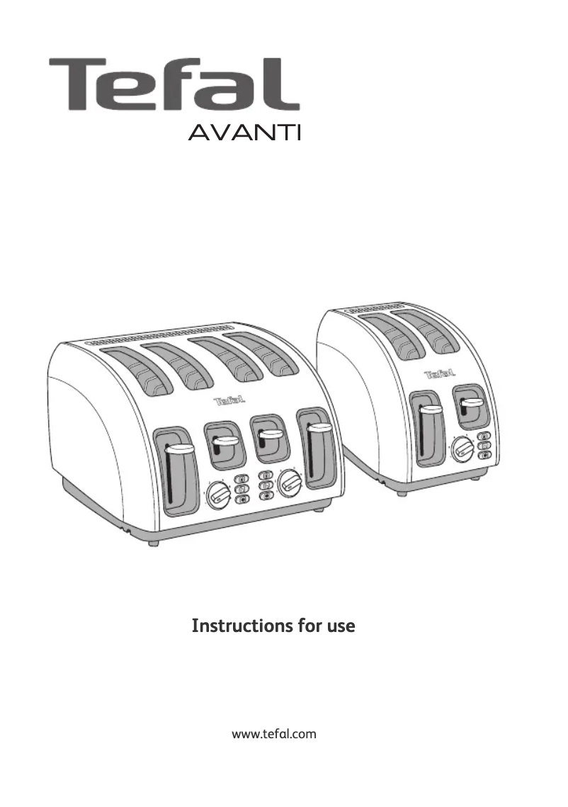 Page n°1 - Manuel utilisateur Tefal Avanti Icon TT562E