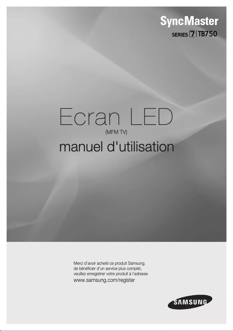 Page n°1 - Manuel utilisateur Samsung SyncMaster T27B750EW