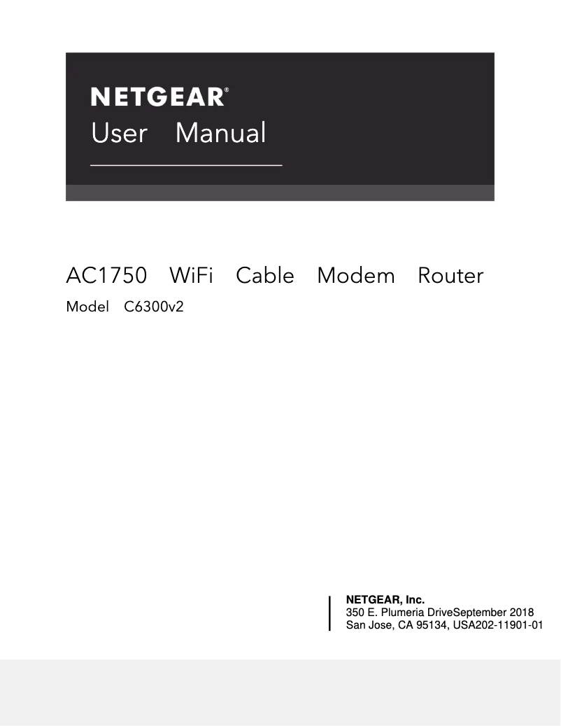 Page 1 de la notice Manuel utilisateur Netgear C6300