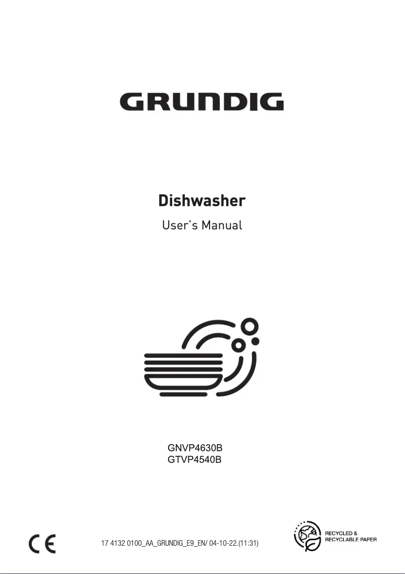 Page 1 de la notice Manuel utilisateur Grundig GNVP4630B