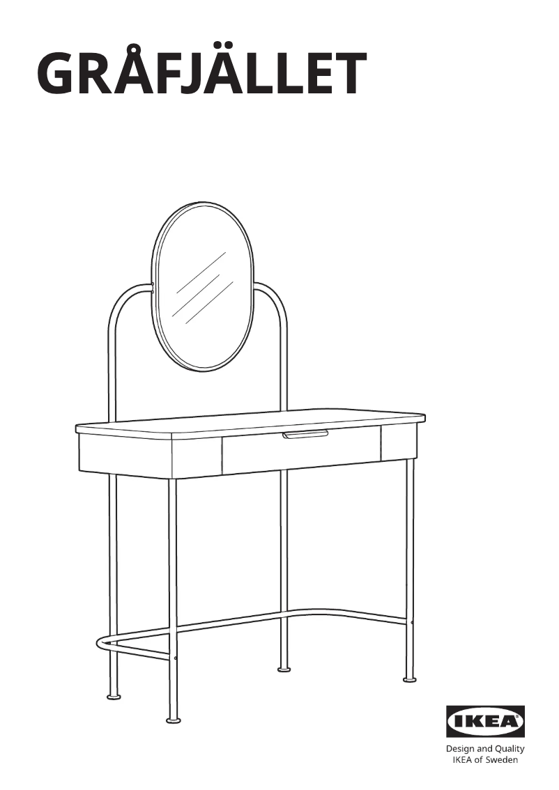 Page 1 de la notice Manuel utilisateur Ikea GRÅFJÄLLET 305.702.25