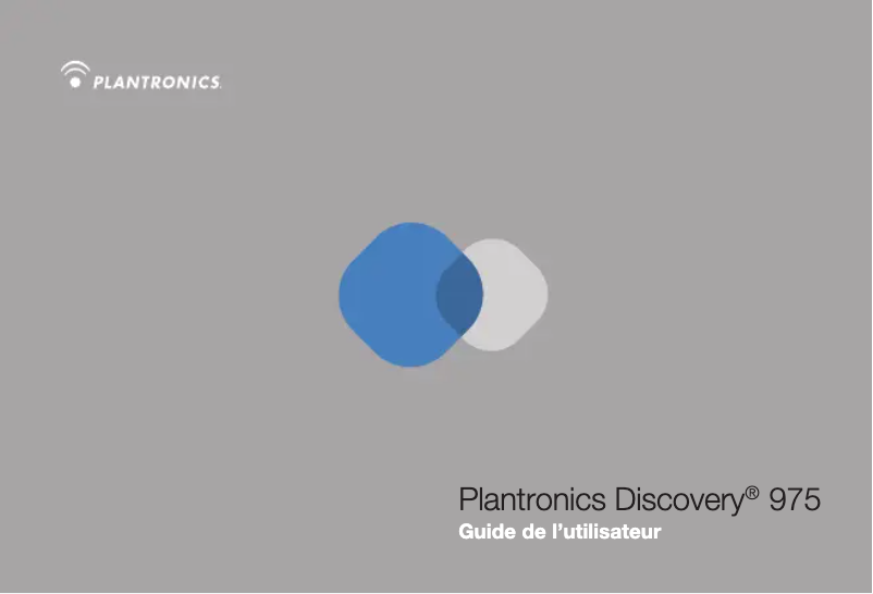 Page 1 de la notice Manuel utilisateur Plantronics Discovery 975