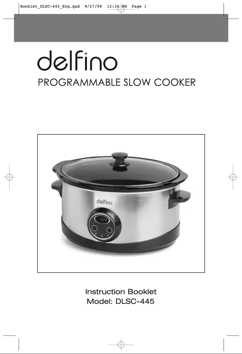 Page 1 de la notice Manuel utilisateur Toastess Delfino DLSC-445