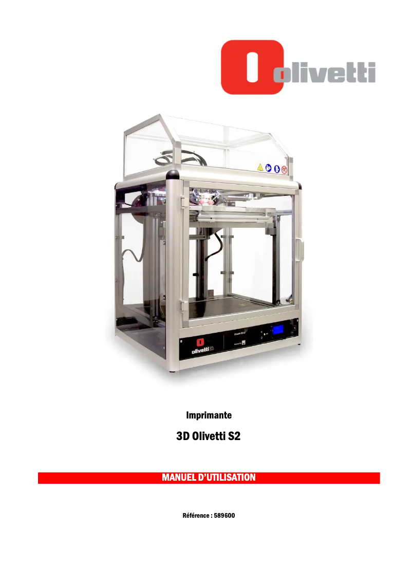 Image de la première page du manuel de l'appareil 3D S2