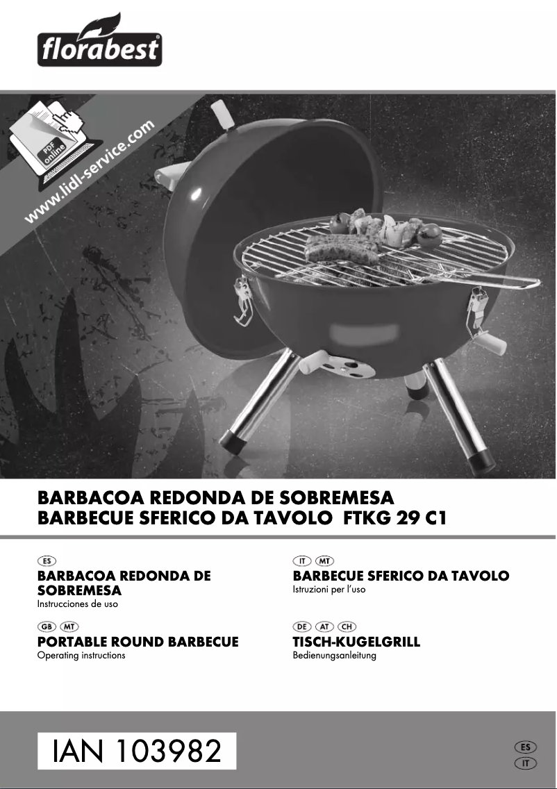 Page 1 de la notice Manuel utilisateur Florabest FTKG 29 C1