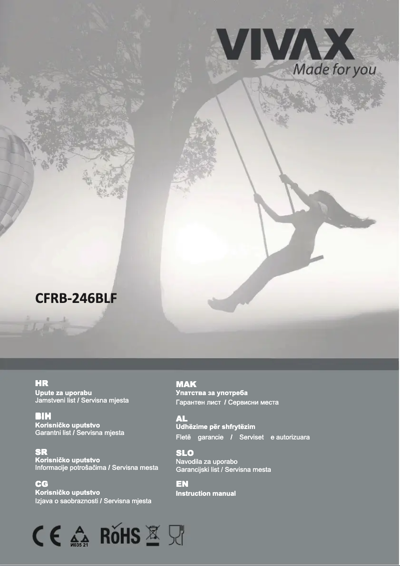 Page n°1 - Manuel utilisateur Vivax CFRB-246BLF