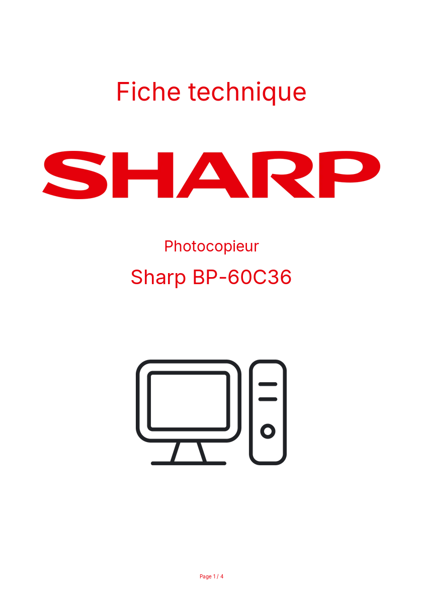 Image de la première page du manuel de l'appareil BP-60C36