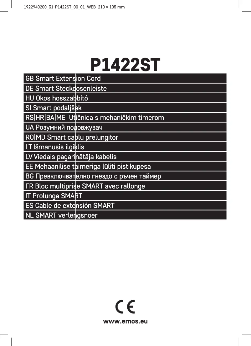 Page 1 de la notice Manuel utilisateur Emos P1422ST