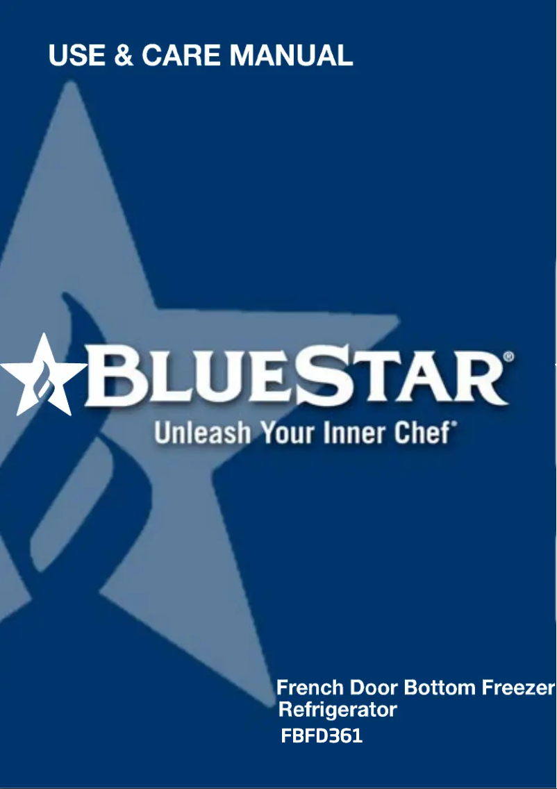 Página 1 del manual Manual de uso y mantenimiento BlueStar FBFD361PMW