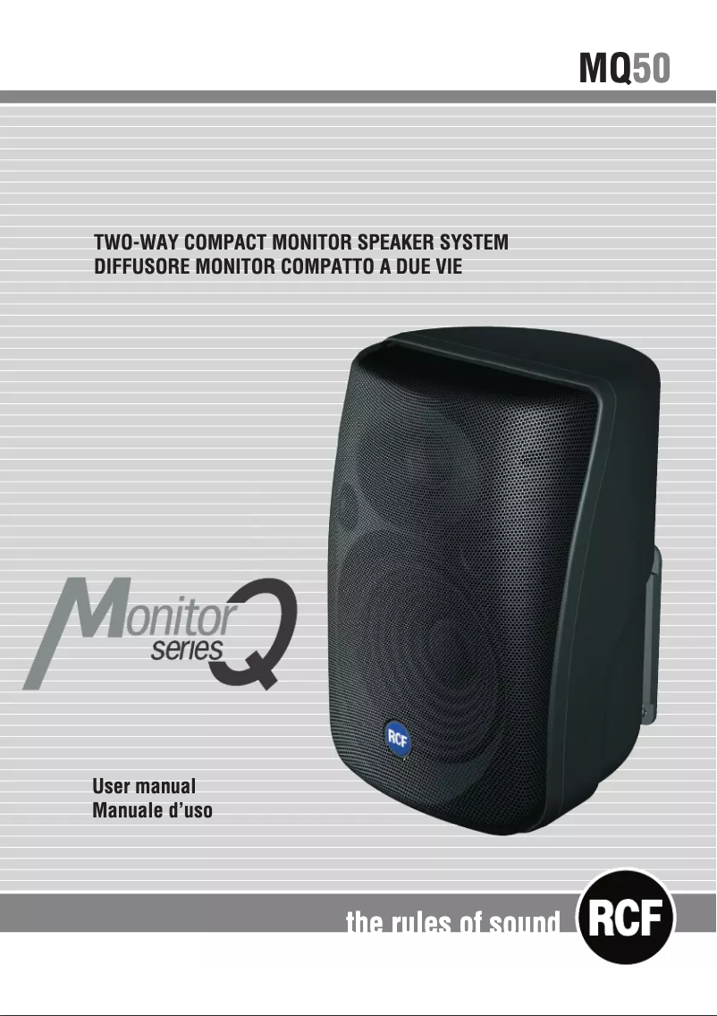 Page 1 de la notice Manuel utilisateur RCF MQ50
