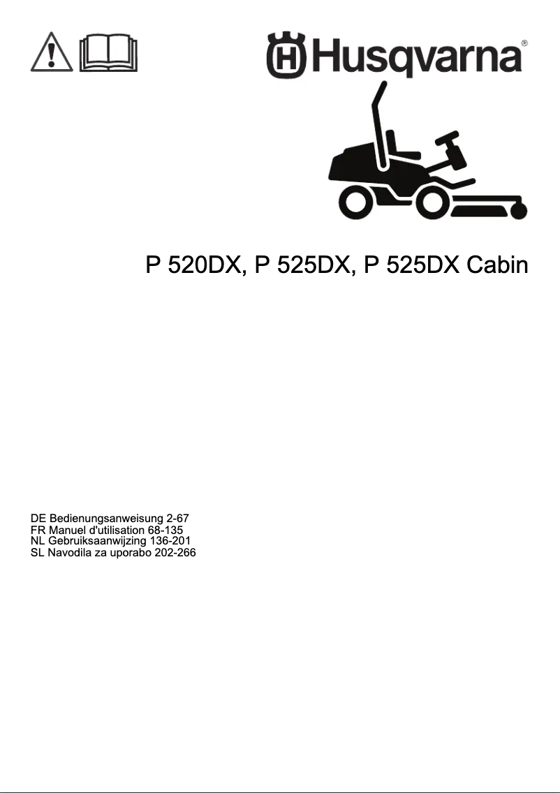 Page n°1 - Manuel utilisateur Husqvarna P 520DX