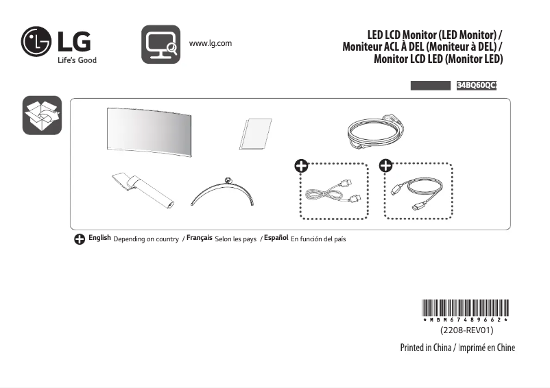 Page n°1 - Manuel utilisateur LG UltraWide 34WQ60C