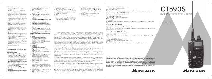 Page n°1 - Manuel utilisateur Midland CT590 S