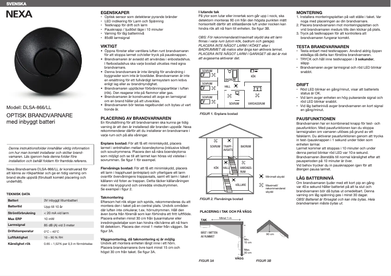 Page 1 de la notice Manuel utilisateur Nexa DLSA-866/LL