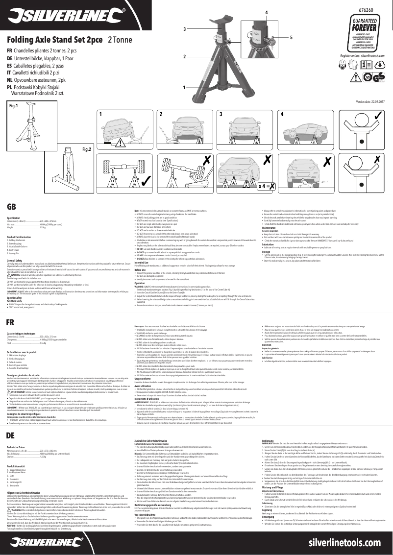 Page 1 de la notice Manuel utilisateur Silverline 676260