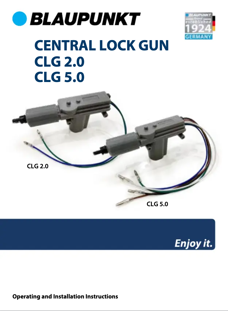 Page n°1 - Manuel utilisateur Blaupunkt CLG 2.0