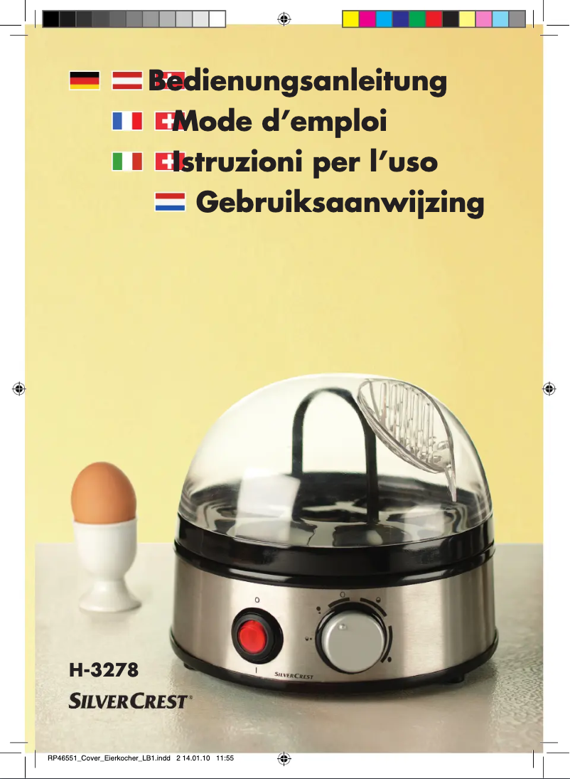 Page 1 de la notice Manuel utilisateur SilverCrest H-3278