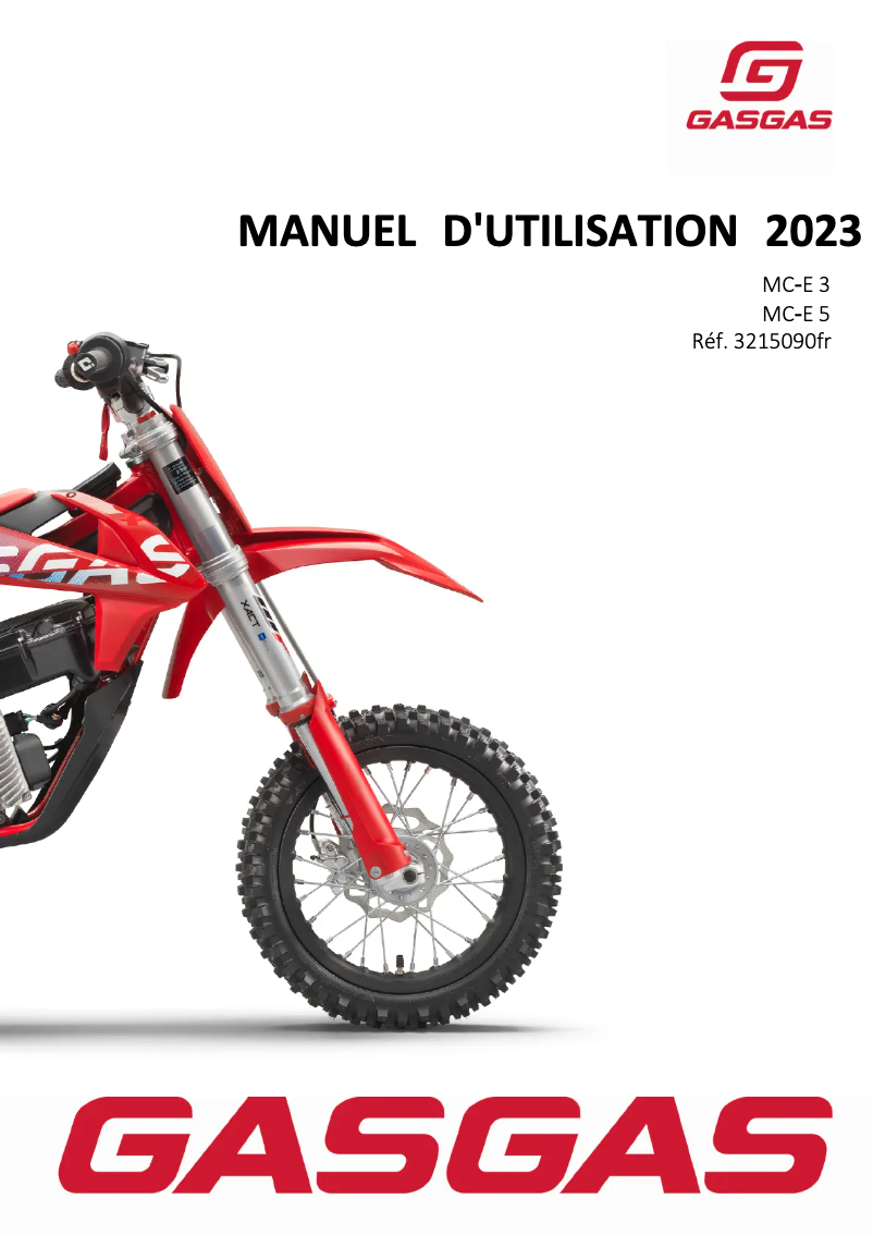 Image de la première page du manuel de l'appareil MC-E 3 (2023)