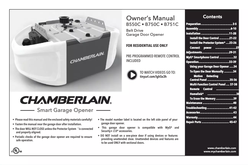 Image de la première page du manuel de l'appareil B550C