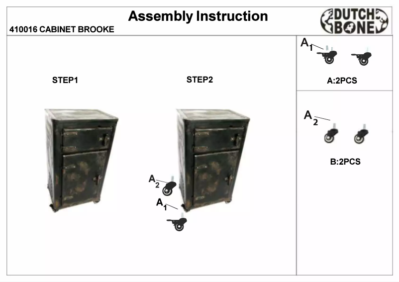 Page 1 de la notice Manuel utilisateur Dutchbone Brooke