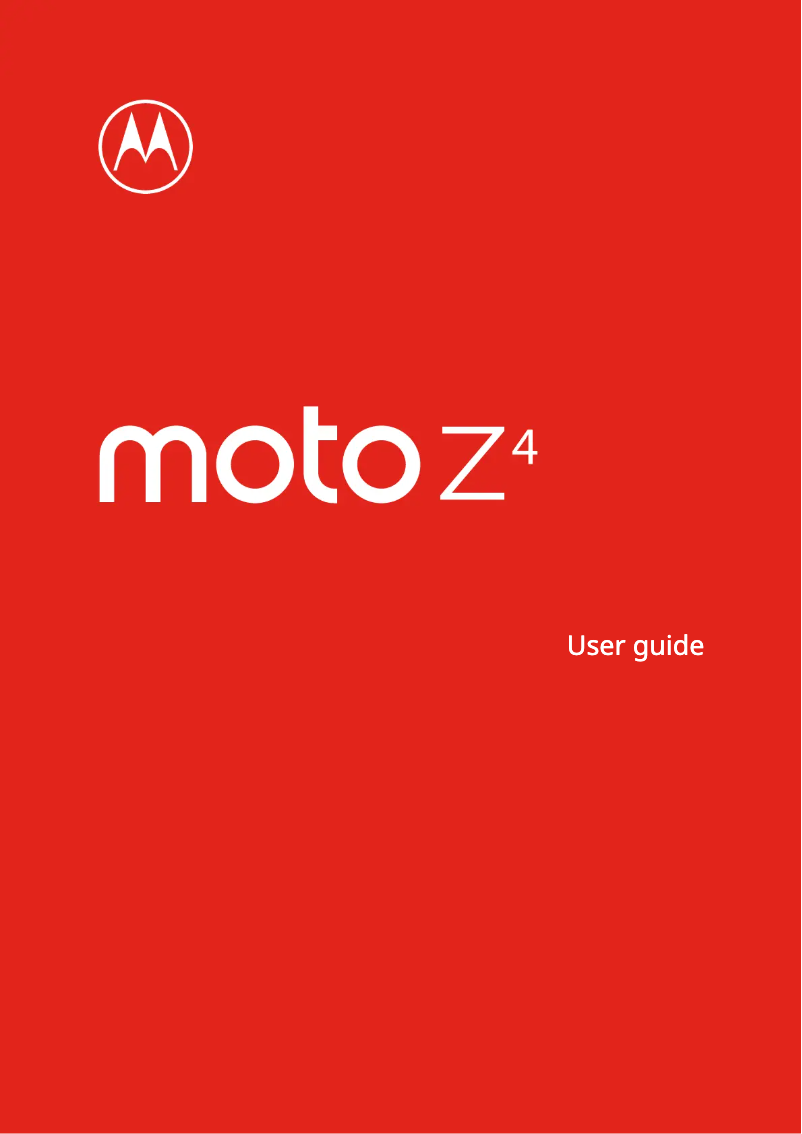 Page 1 de la notice Manuel utilisateur Motorola Moto Z4