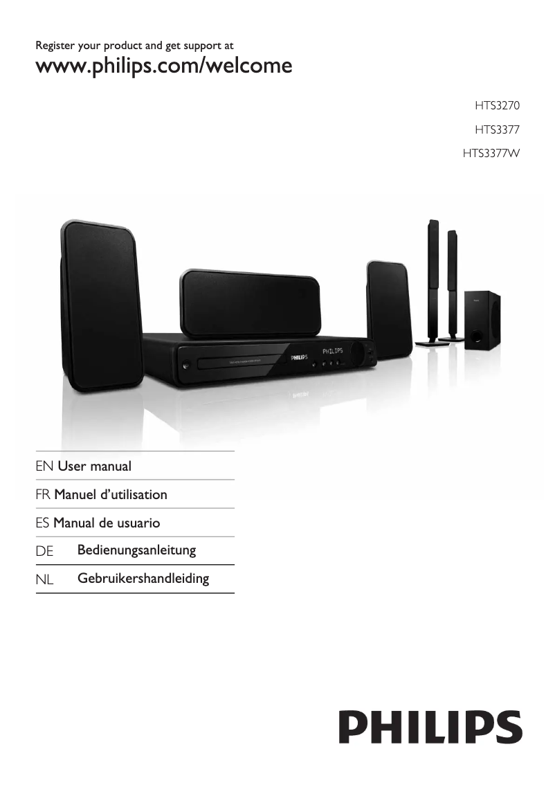 Page n°1 - Manuel utilisateur Philips HTS3377