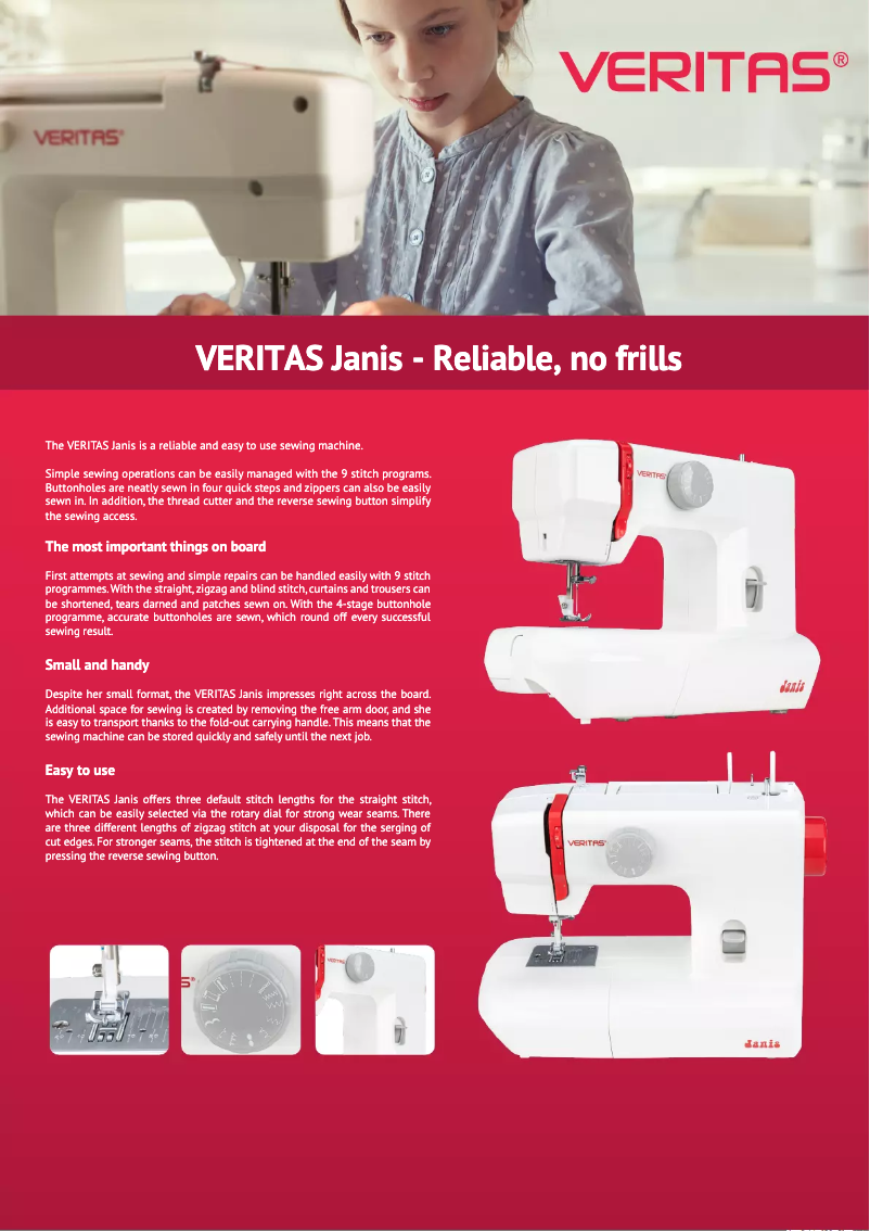 Page n°1 - Fiche technique Veritas Janis