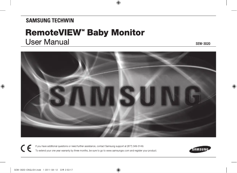 Page 1 de la notice Manuel utilisateur Samsung SEW-3020WN